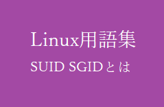 SUID、SGIDとは【Linux用語集】